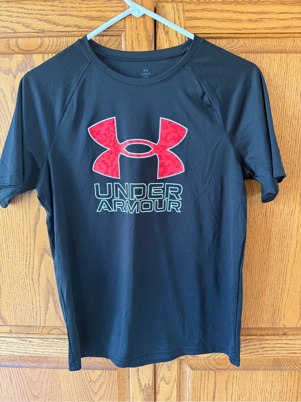 Under Armour Black Performance Tee with Red Logo